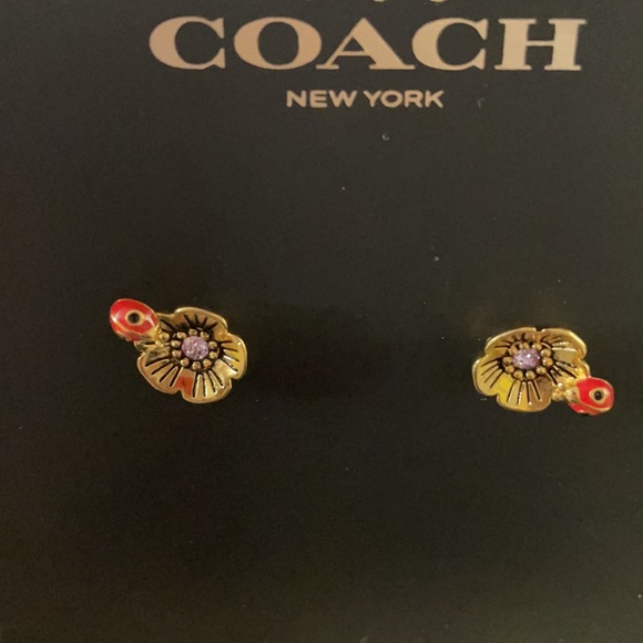 Coach Jewelry Coach 435 Ladybug Flower Gold Earring New Auth O Poshmark